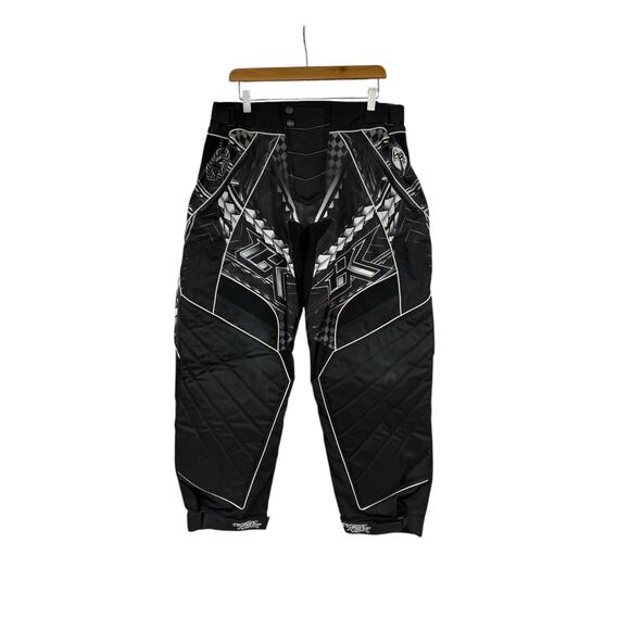 CK Fightlife Black White Padded Paintball Pants Men’s XL 40-42 Waist K77R - Picture 1 of 8